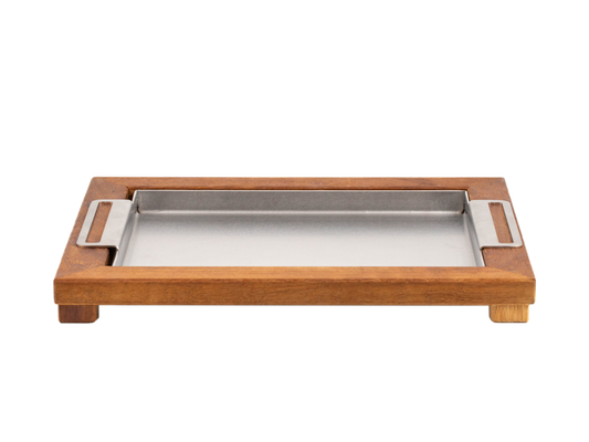 Llauna en Acier Inox avec support en liège