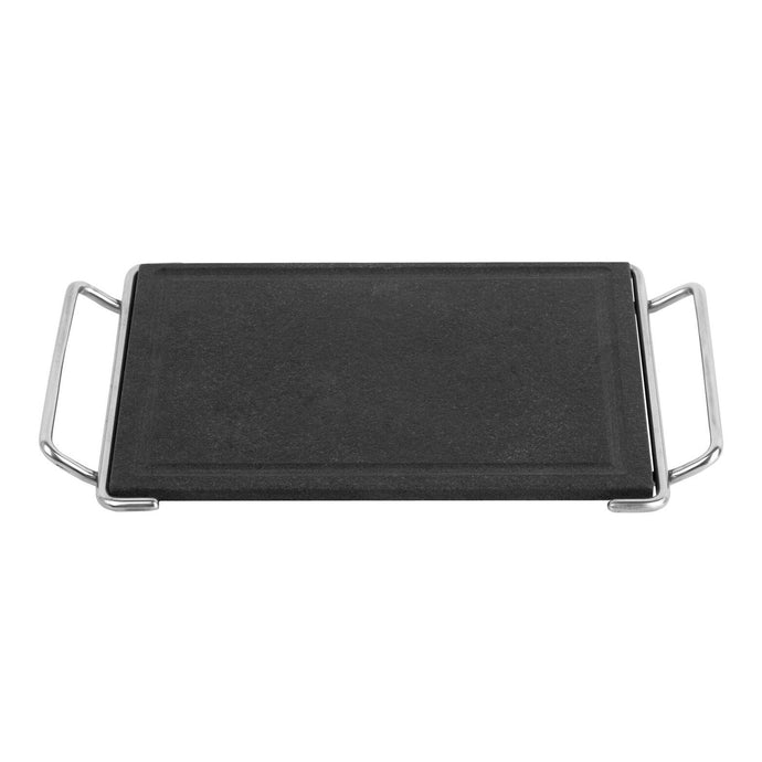 Plaque granit et support inox.